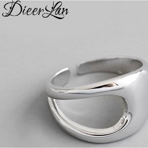 Personality Retro 925 Sterling Silver Irregular Circle Rings For Women Charm Engagement Rings Men Vintage Knuckle Finger Jewelry