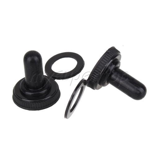 Set 20 Black Mini Waterproof Toggle Switch Boot Cap Resistance Rubber Cover Lid