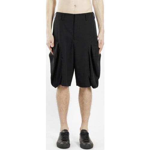 New mens clothing Hair Stylist GD Fashion handmade Stereoscopic deconstruction Big pocket shorts plus size clothing