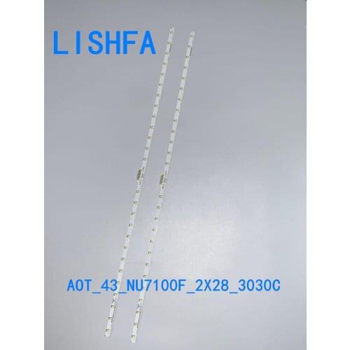 New 2PCS/LOT 28LED Strip Light Strip Samsung 43 "TV UE43NU7100U AOT_43_NU7100F_2X28_3030C BN44-00947A UE43NU7120U