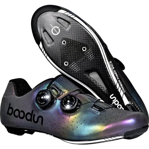 2020 New Road Cycling Shoes Photochromism Vamp Carbon Fiber Ultralight Self-Locking Shoes professional Road Bicycle Racing Shoes