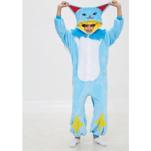 Kigurumi New Flannel Adult League of Legends Isere Pajamas For Unisex Sleepsuit Sleepwear Pyjamas Anime Animal Onesie