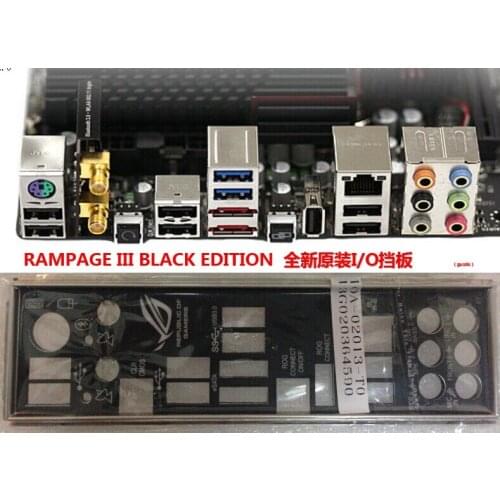 New I/O shield back plate Chassis bracket of motherboard for for ASUS rampage iii black just shield backplane