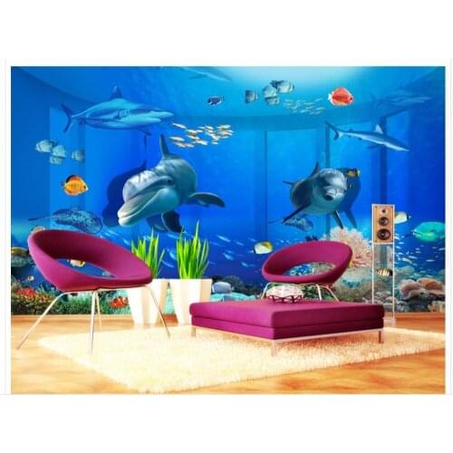 Custom Any Size Mural Wallpaper Original 3D Underwater World Living Room TV Sofa Background Wall