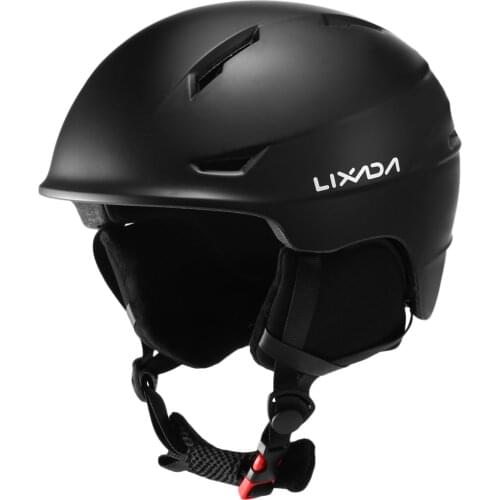 Lixada Snowboard Helmet with Detachable Earmuff Men Women Safety Skiing Helmet with Goggle Fixed Strap Professional Skiing Snow