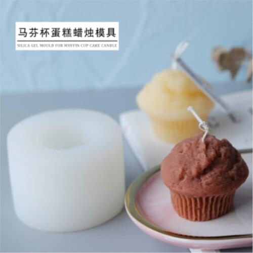 PRZY Muffin Cup Cake Candle Mould Silicone Mold Soap Molds Gypsum Chocolate Scented Candle Molds Clay Resin Eco-friendly