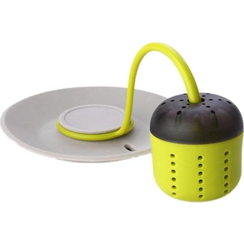 Silicone Tea Strainer Tea Bag Strainer Silicone Herbal Spice Filter Diffuser Reusable With Cup Lid Kitchen-Accessories