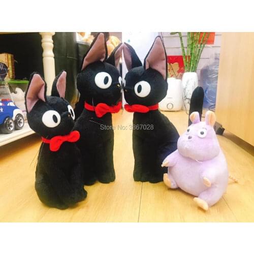 Japan Anime Hayao Miyazaki Studio Ghibli Kiki Delivery Service Jiji Black Cat and Spirited Away Mouse Toy Gift