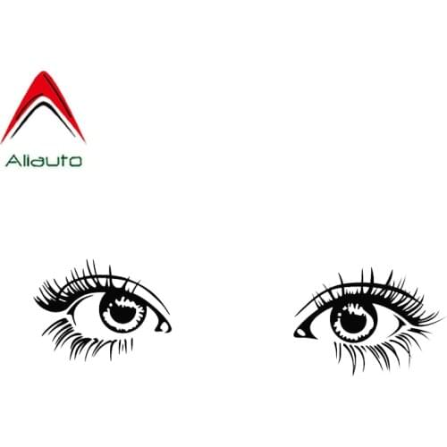 Aliauto Funny Car Sticker Cartoon Girl Eyes Eyelashes High Quality Decor Vinyl Accessories PVC Decal for Volkswagen,16cm*5cm