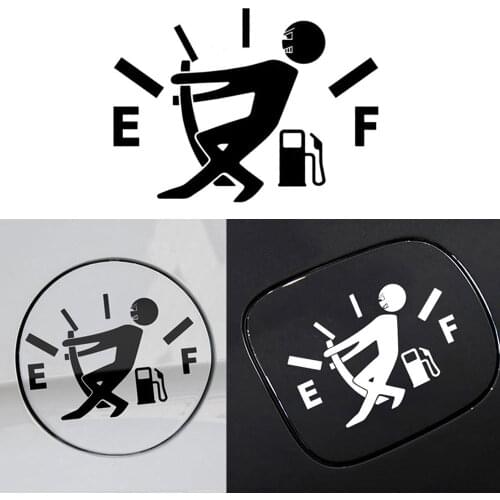 Funny Car Stickers Decoration Fuel Gage Empty Decal Car Tank Cap Stickers For ford focus 2 For BMW E90 E46 For Peugeot 206 307