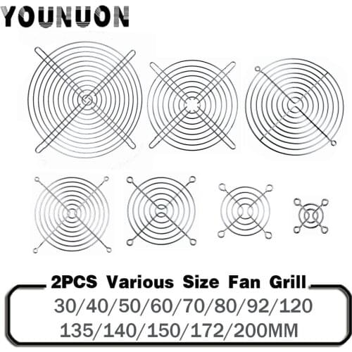 2Pcs Metal Mesh Finger Guard Protective Net Fan Grill 30mm 40mm 50mm 60mm 70mm 80mm 90mm 120mm 135mm 140mm 150mm 170mm 200mm