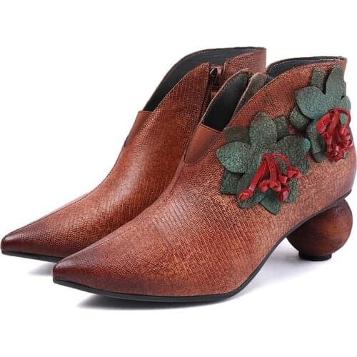 2020 RM best quality national bal womens shoes autumn boots leather boots womens heels shoes