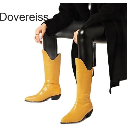 Winter For Woman New Fashion Pointed Toe Shoes Brown Yellow Classics Slip-on Concise Half Boots Short Boots 34-48