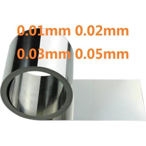 0.01mm 0.02mm 0.03mm 0.05mm 304 Stainless Steel Band Stainless Steel Strap SUS304 thin Spring Sheet slice flake chip lamina