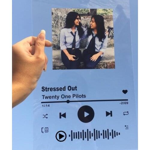 Custom Spotify Code 10*15CM,15*20CM,20*25CM Acrylic Board Music Photo Album Personalized Spotify Codes Song Plaque