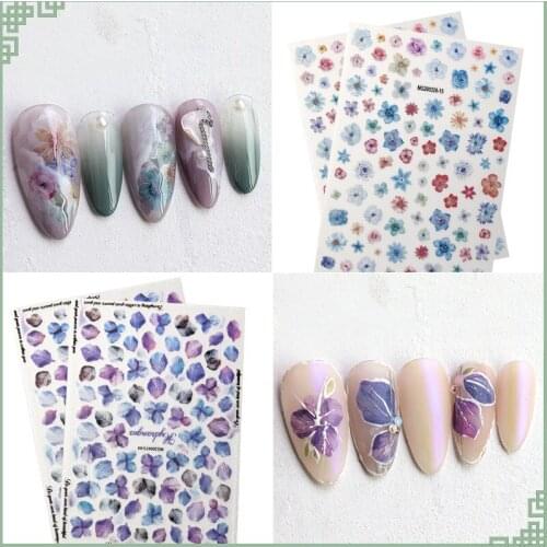 1 Piece Of Sticker Decal Hot Sale Dried Flower Creative Nail Art