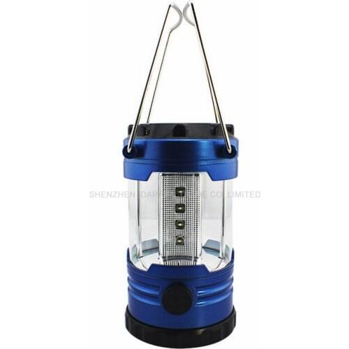 144pcs/lot 12 LED Lantern Light Bivouac Camping Light Hiking Fishing Tent Lamp with Compass Blue Color White Light HYY133