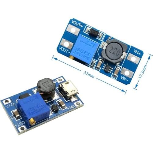 1PCS MT3608 DC-DC Step Up Converter Booster Power Supply Module Boost Step-up Board MAX output 28V 2A