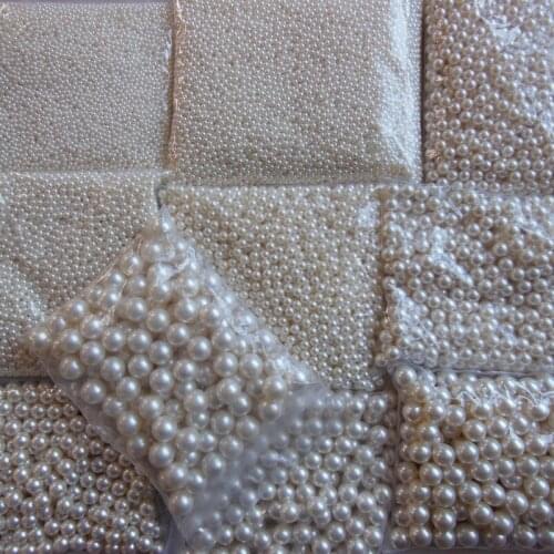 500g ivory tint without holes high imitation pearlsDIY originality handwork material accessories phone beauty 4mm-20mm