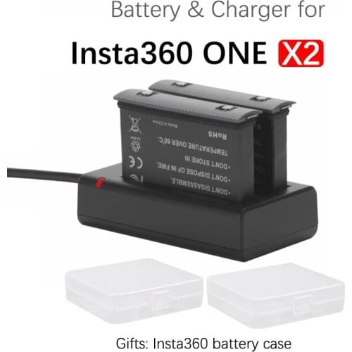 New 1700mAh Battery Pack For Insta360 ONE X2 Rechargeable Lithium Battery Insta 360 X2 Fast Charge Hub Accessories