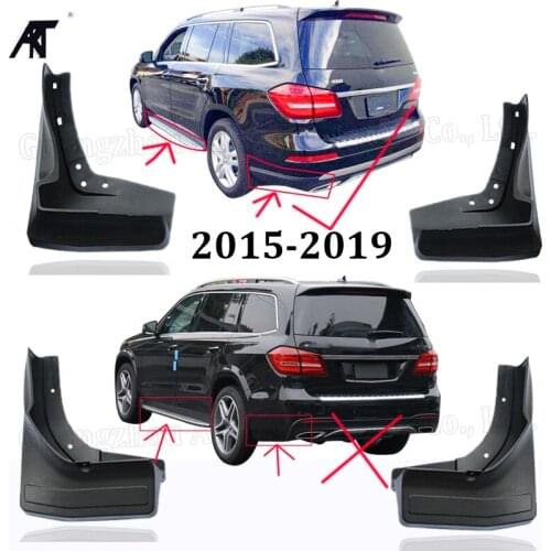 Mudguard Mud Flaps Splash Guard Fender For Mercedes GL Class 2015-2019 GL350 GL450 GL500 Black Front+Rear(with running boards)