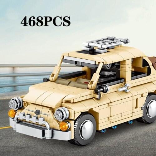 Children Toys High-Tech Roadst Off-Road Vehicle SUV Building Blocks City Pull Back Car Racing Car Bricks Creat DIY Gifts For Kid