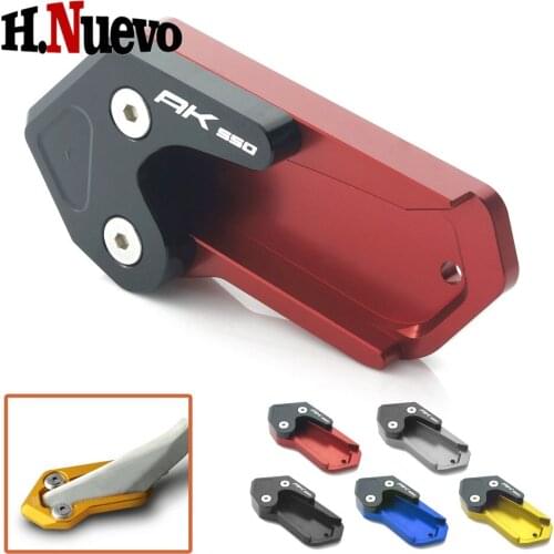 For Kymco AK550 Side Stand Extension Pad AK 550 Kickstand Enlarger For Kymco AK 550 Accessories Motorcycle 2017 2018 Aluminum