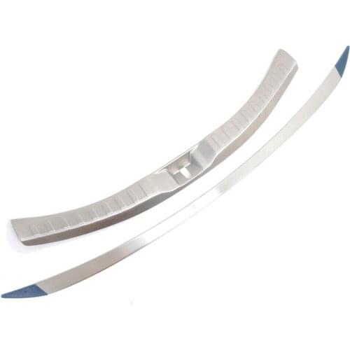 For Toyota RAV4 2016 2017 Inner Outside Rear Bumper Protector Scuff Plate Cover