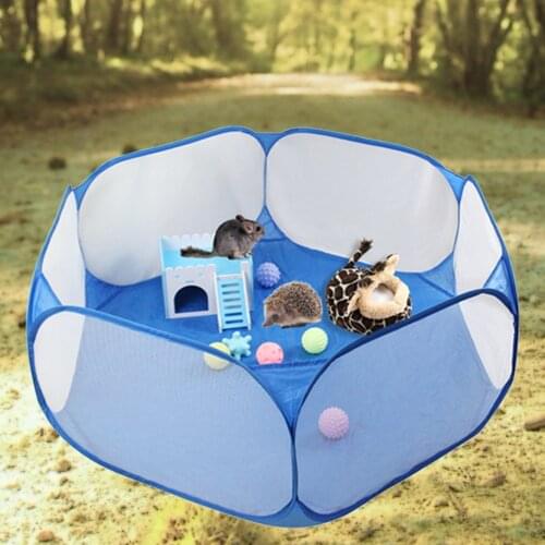 Breathable Folding Animals Fence for Hamster Hedgehog Puppy Cat Rabbit Guinea Pig Portable Pet Cat Dog Cage Tent Supplies