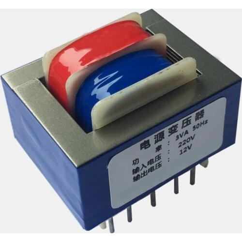 EI41*17 9Pin 3W AC Needle Type Power Transformer 220V380V to 6V 9V 12V 18V 24V PCB EI41 3VA