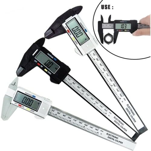High precision electronic digital display Vernier caliper 0-150mm plastic measuring tool inner diameter outer gauge ruler