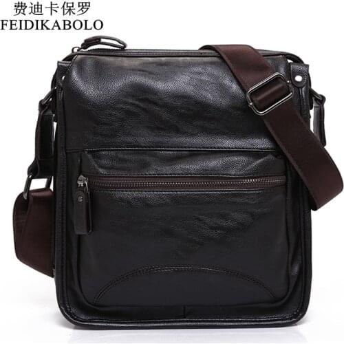 FEIDIKABOLO New Man Leather Bag High Quality Fashion Shoulder Bags Men Bag Messenger Male Bag Designer Brand Luxury Handbags