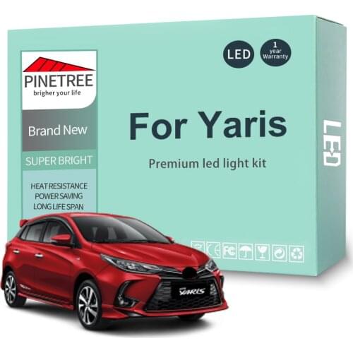 Car Led Interior Light Kit For Toyota Yaris 2012-2016 2017 2018 2019 2020 2021 Dome Map Light Canbus No Error