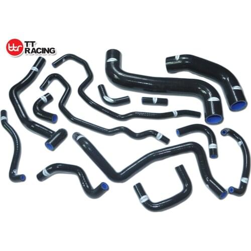 TT1812BK -Silicone Radiator Silicone Hose Kit For SUBARU IMPREZA WRX STI GRB GRF STI10 Black