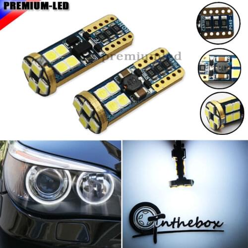2pcs 6000K Xenon White LED Angel Eyes Ring Marker Bulbs for BMW E60 525i 530i 545i 5 Series Pre-LCI Halogen Headlight Version