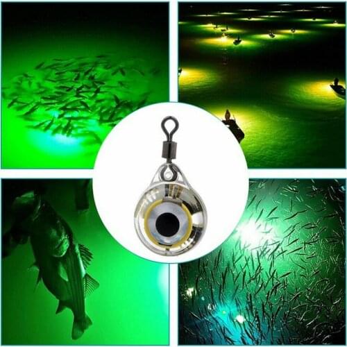 Mini Fishing Lure Light LED Deep Drop Underwater Eye Shape Fishing Squid Fishing Bait Luminous Lure for Attracting Fish