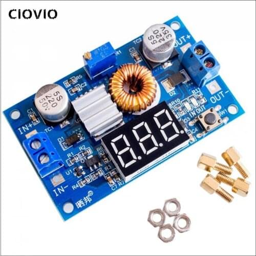 2PCS XL4015 75W DC-DC 5A Voltage Regulators module Adjustable buck module with voltmeter display