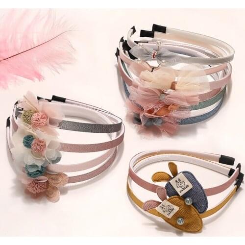 2021 New Pearl Laces Bow Hairband Headband Scrunchie Women Girls Children Hair Head Hoop Bands Accessories Headdress