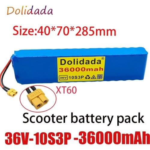 Brand new 36V 36000mAh 600W 10s3p Li-ion battery pack 20A BMS Xiaomi M365 Pro eBike Bicycle Scooter XT60 or Tplug