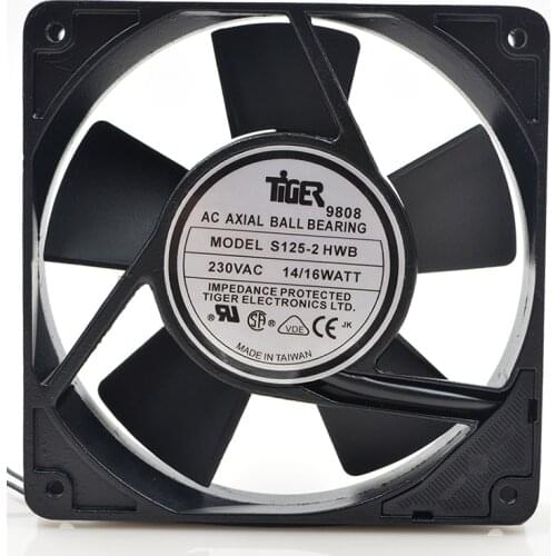 New original S125-2 HWB 230V 1.6W 12025 12CM high temperature direct drive power supply fan