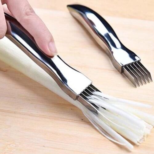 Stainless Steel Fruit Vegetable Onion Cutter Shred Silk The Knife Slicer Peeler Chopper Shredder Kitchen Tool
