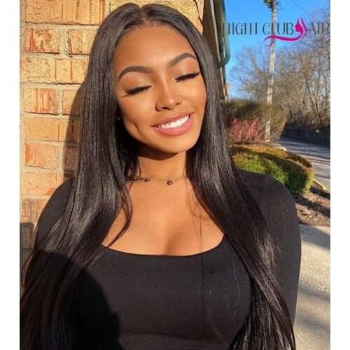 Night Club Long Straight Lace Front Wig 4x4 Closure Wigs Brazilian Hair Wig 13x4 Frontal Wig Human Hair Wigs For Black Women