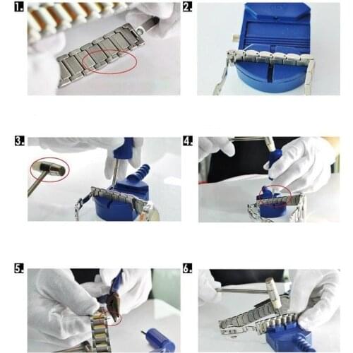 Watch Band Spring Bars Strap Link Pins Remover Adjuster Opener Repair Tools Kit+4 Pins AC889