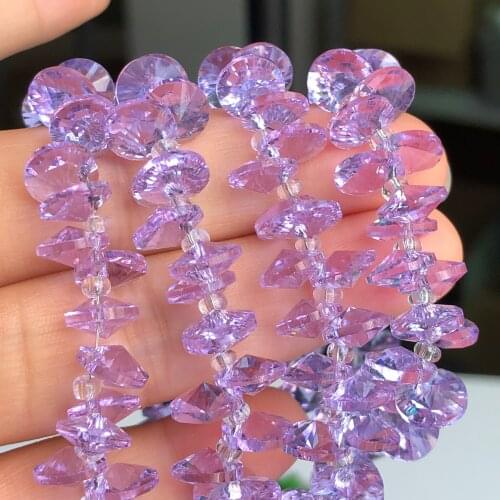 8/10mm Satellite Drill Oblate Rondelle Purple Crystal Glass Bead Jewelry Making Side Hole Beads Diy Earring Pendant Accessories