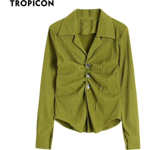 Зеленые блузки TROPICON China At AliExpress