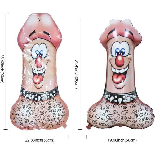 50 x 80cm Penis Shape Bachelorette Party Decoration Aluminium Foil Balloon Hen Party Adult Party Night Club Balloon Supplies