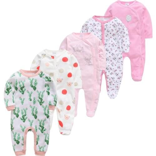 2021 Spring Roupas Bebe De Newborn Baby Footies Jumpsuit Cotton Cartoon Infant Girls Boys Overall Onesies 0-12M Toddler Coverall