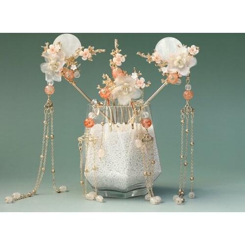 Hanfu Tassel Step shake Kanzashi Hair Clips Girls Ancient Style Hanfu Hairpin Chinese Style Headdress Classical Accessories