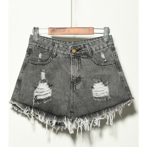 Hot 2019 Ripped Pocket Women Shorts Summer Casual Denim Shorts Vintage Hole Hot Shorts Denim for Women NS8958