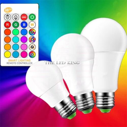 110V 220V 85-265V E27 E14 RGB LED bulb 16 Color Magic LED Night Light Lamp Dimmable Stage Light / 24key Remote Control holiday